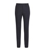 Virgin Wool Check Straight Trousers