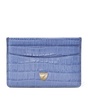 Croc-Embossed Slim Card Holder