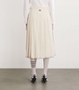 Cashmere Pleated Midi Skirt