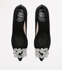 Satin Bouquet Strass Buckle Pumps 45