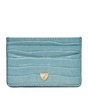 Croc-Embossed Leather Card Holder