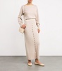 Wool-Cashmere Buttoned Maxi Skirt