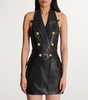 Lambskin Tailored Mini Dress