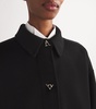 Wool-Silk Button Crane Jacket