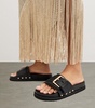 Leather Ellie Stud Slides