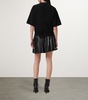 Lambskin Pleated Mini Skirt