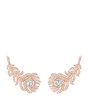 Small Rose Gold Plume da Paon Ear Clips