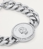 Palladium-Plated Sovereign Skull Chain Bracelet