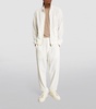 Waffle-Knit Elasticated-Waist Trousers