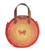 Small Raffia Round Top-Handle Bag