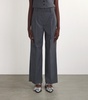 Rhinestone Pinstripe Wide-Leg Trousers