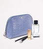 Croc-Embossed Leather Classic Wash Bag