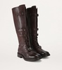 Leather Monument Strap Knee-High Boots