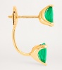 Yellow Gold and Emerald Orbit Single Earring