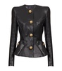 Peplum Leather Jacket