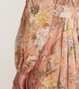Linen Floral Mini Shirt Dress