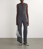 Rhinestone Pinstripe Wide-Leg Trousers
