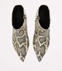 Leather Snake Print Sofia Heeled Boots 35