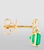 Yellow Gold, Diamond and Emerald Single Stud Earring