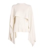 Silk Bouclé Cape Sweater