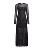 Long-Sleeve Sequinned Maxi Dress