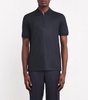 Virgin Wool Zipped Polo Shirt