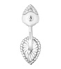 White Gold, Diamond and Aquaprase Serpent Bohème Earring