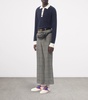 Cotton VLogo-Button Polo Sweater