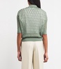 Linen-Silk Polo Top