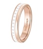 Rose Gold Quatre White Wedding Band