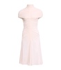 Gathered High-Neck Mini Dress