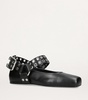 Leather Biker Ballet Flats