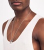 Rhodium-Plated Sterling Silver Square Pendent Necklace