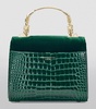 Midi Velvet Embroidered Mayfair Top-Handle Bag