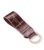 Croc-Embossed Leather Loop Keyring