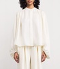 Silk Pleated Blouse