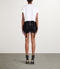 Cropped Flocked-Logo T-Shirt
