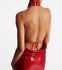 Sequinned Halterneck Maxi Dress
