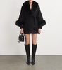 Faux Fur-Trim Joanna Cardigan