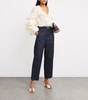 Cotton Ruffled V-Neck Blouse