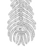 Medium White Gold and Diamond Plume de Paon Earrings