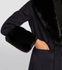 Faux Fur-Trim Coat