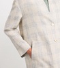 Silk-Linen-Blend Check Coat
