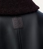 Leather Shearling-Collared Jacket
