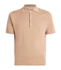 Silk-Cotton Textured Polo Shirt