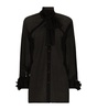 Silk Flower-Detail Blouse