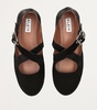 Satin Criss-Cross Ballet Flats