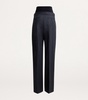 Merino Wool Knitted-Band Trousers