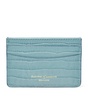 Croc-Embossed Leather Card Holder