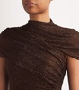 Mesh Rhinestone Midi Dress